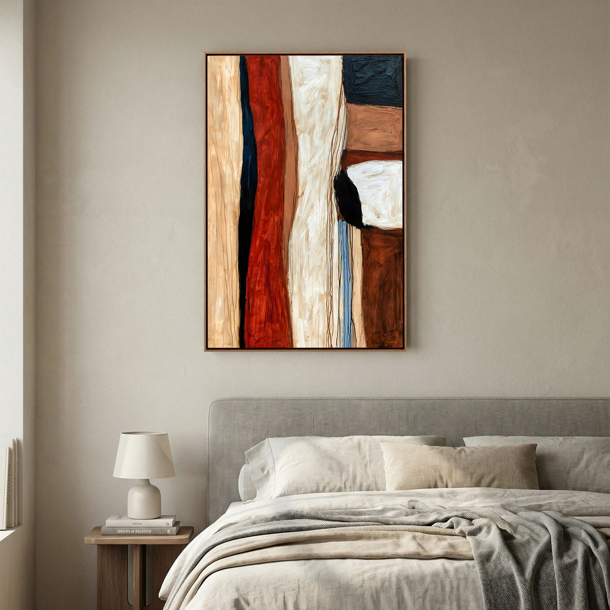 Abstract Earth Tones Color Block – Modern Impasto Fine Art