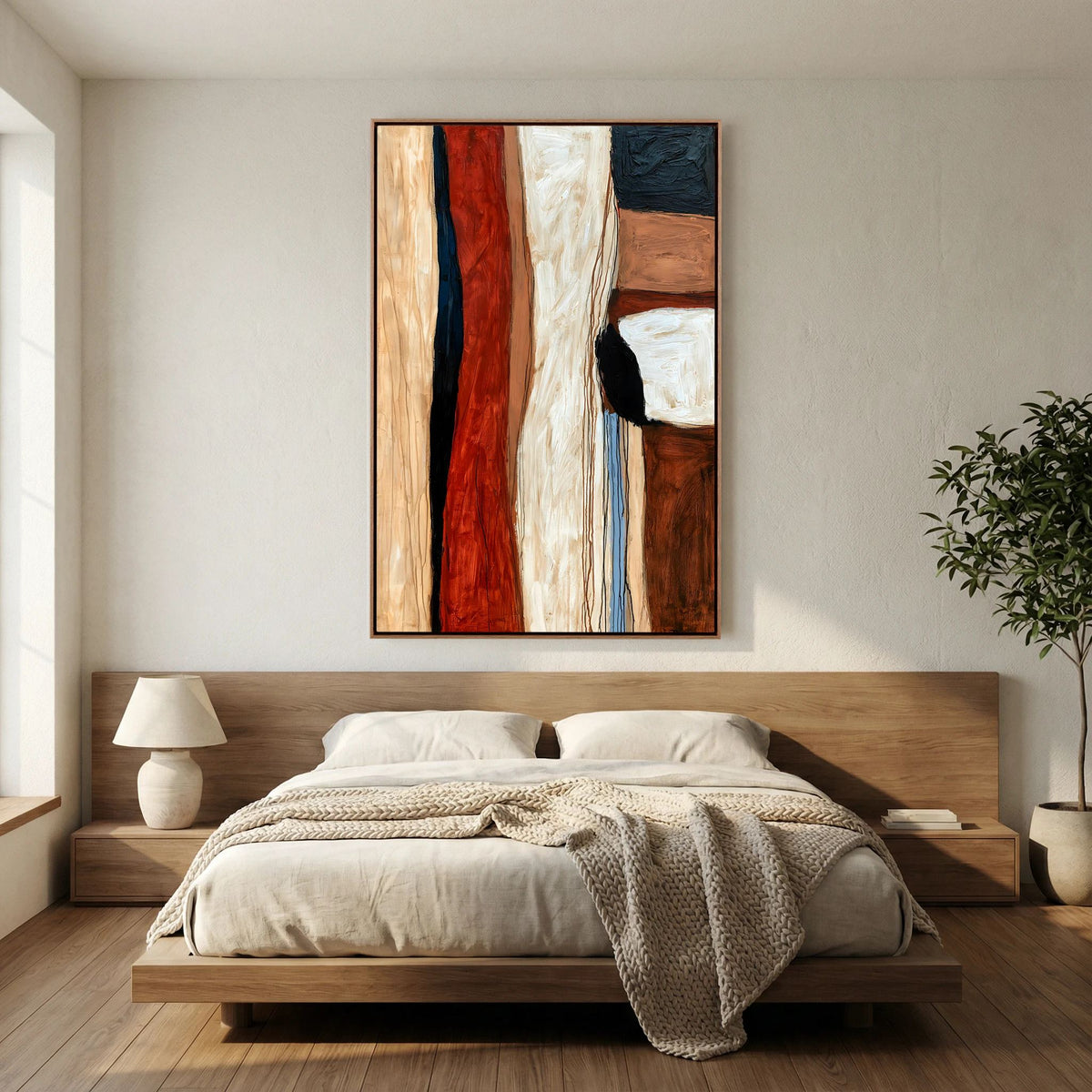 Abstract Earth Tones Color Block – Modern Impasto Fine Art