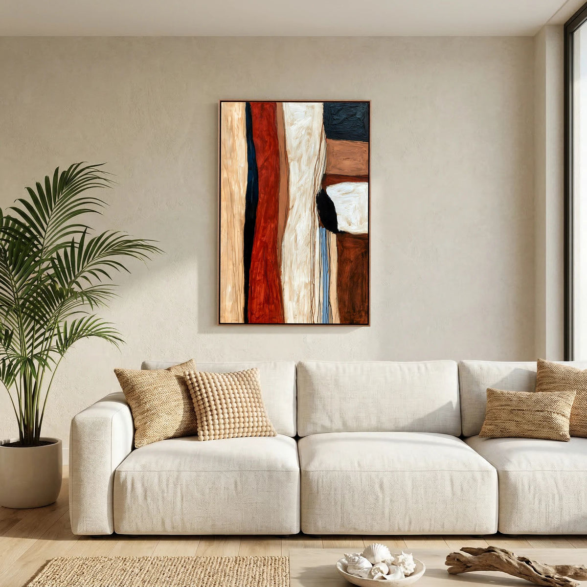 Abstract Earth Tones Color Block – Modern Impasto Fine Art