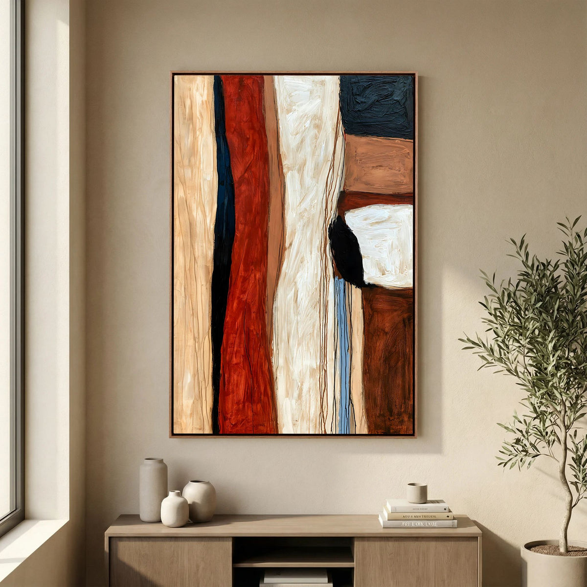 Abstract Earth Tones Color Block – Modern Impasto Fine Art