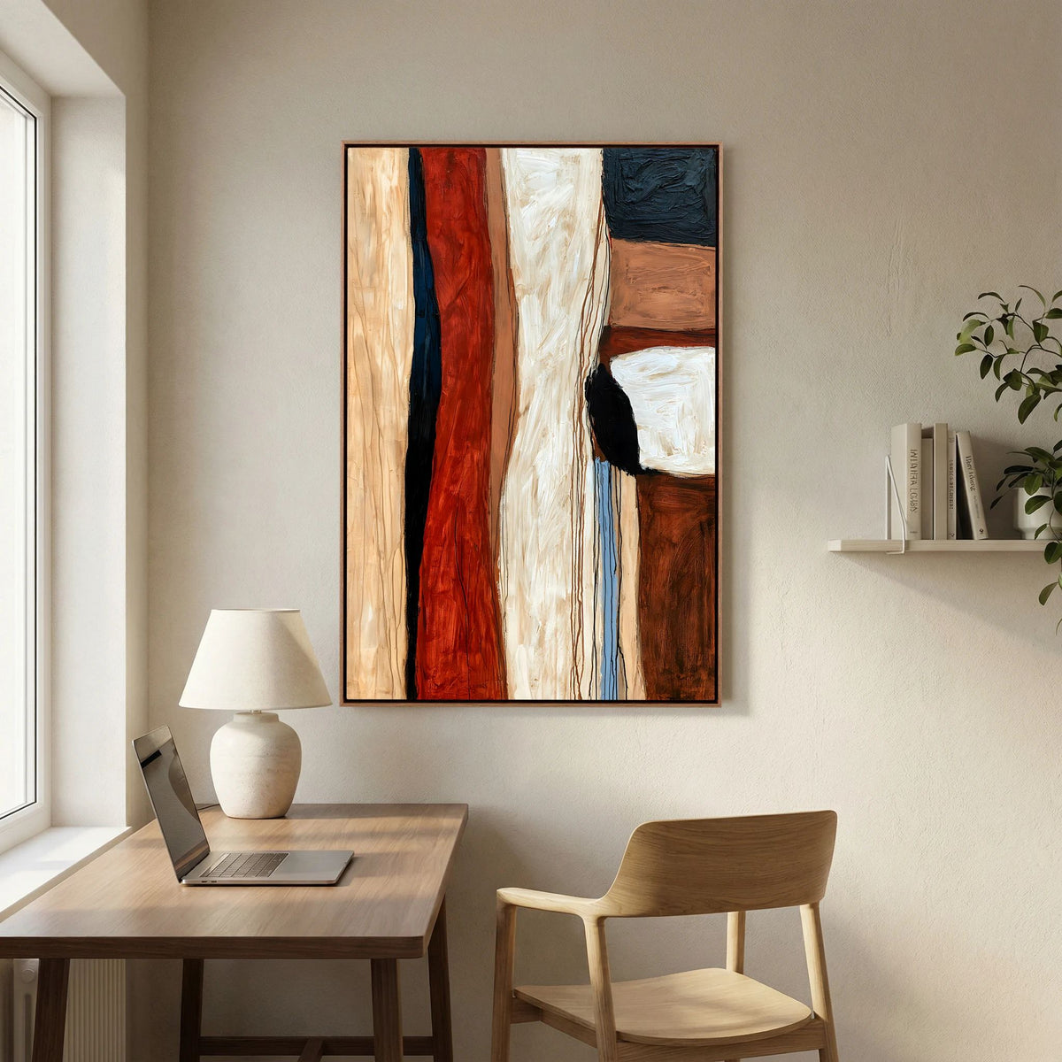 Abstract Earth Tones Color Block – Modern Impasto Fine Art