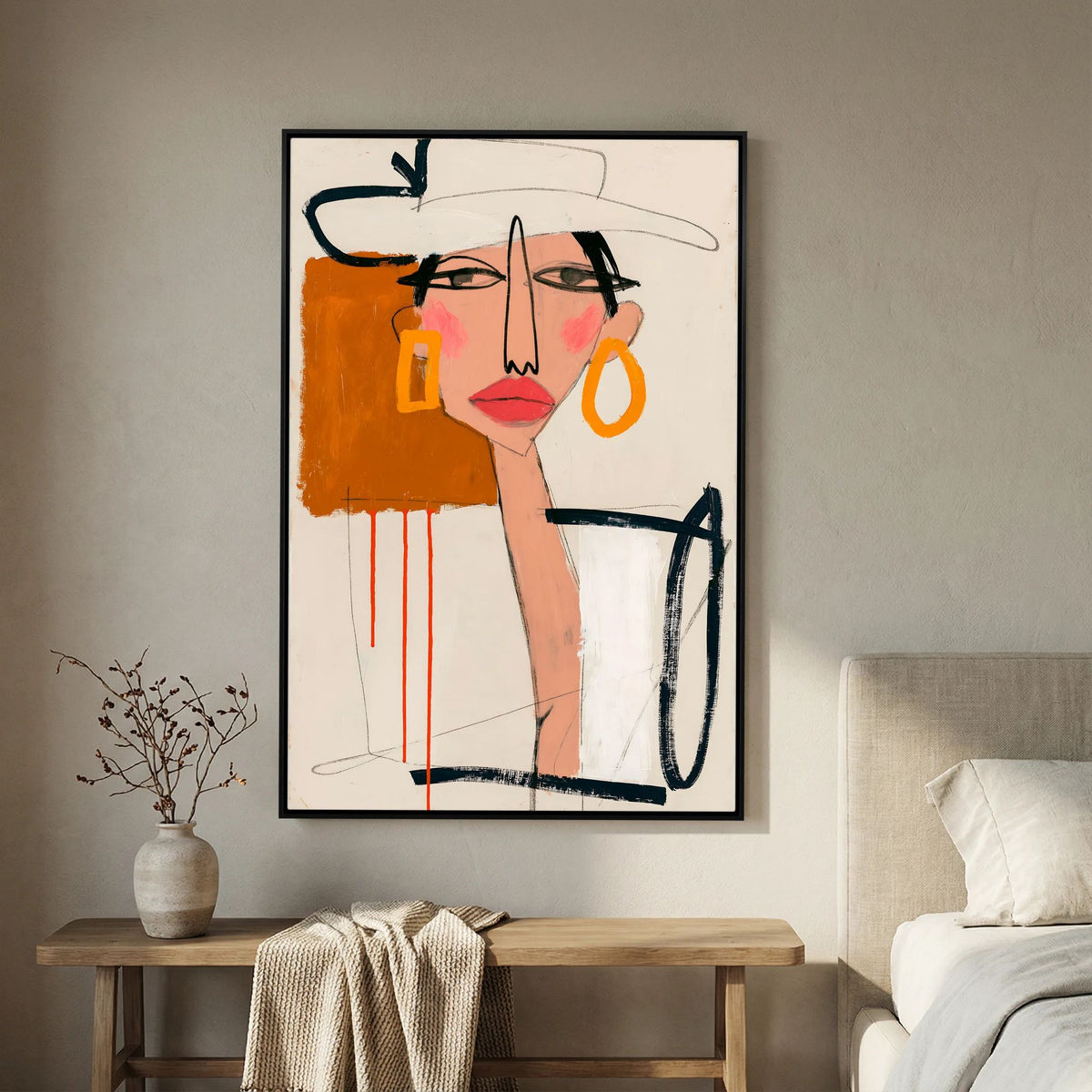 Chic Muse Abstract Portrait Art Print