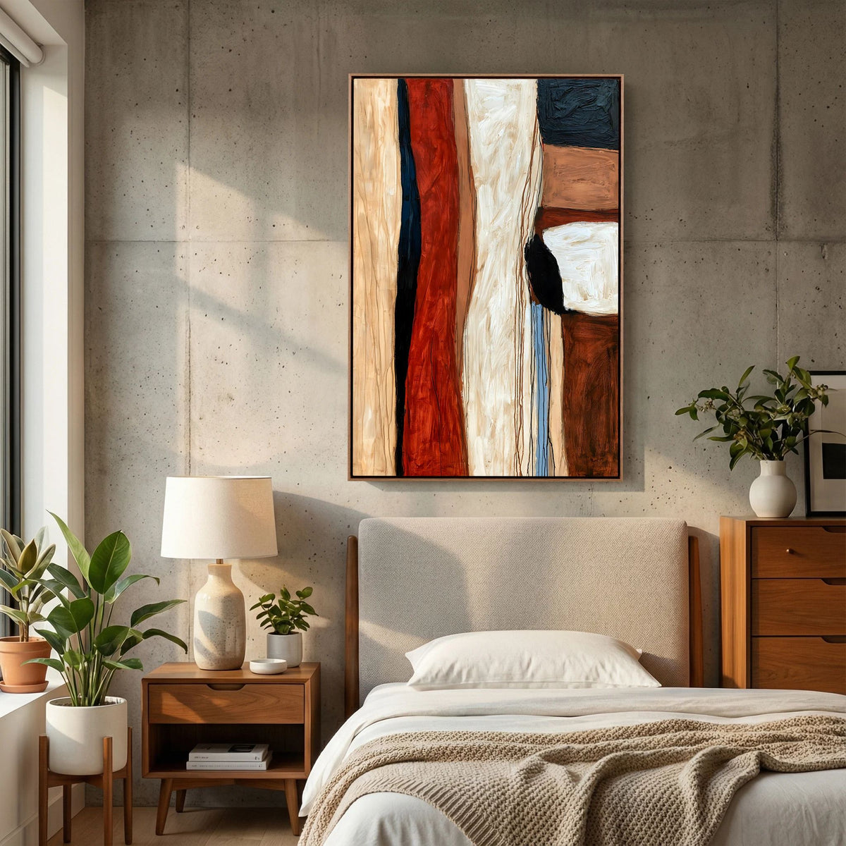 Abstract Earth Tones Color Block – Modern Impasto Fine Art