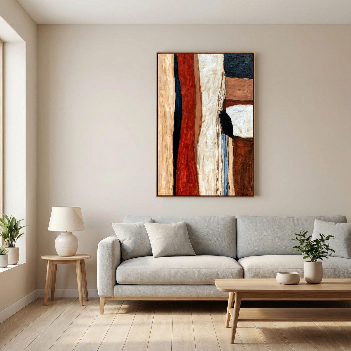 Abstract Earth Tones Color Block – Modern Impasto Fine Art