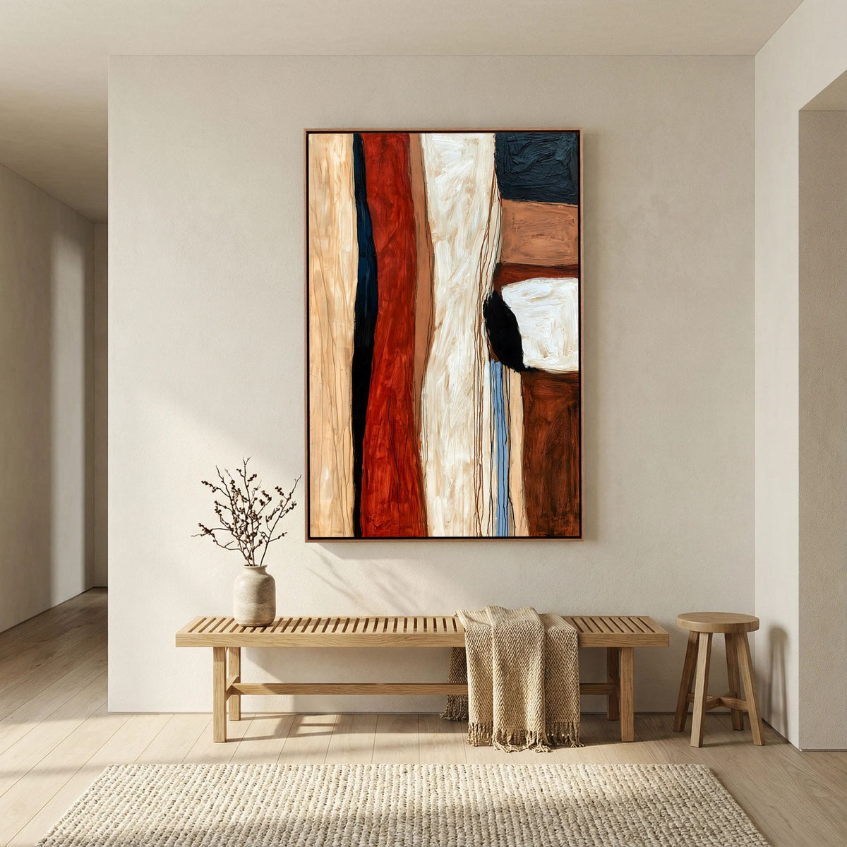 Abstract Earth Tones Color Block – Modern Impasto Fine Art