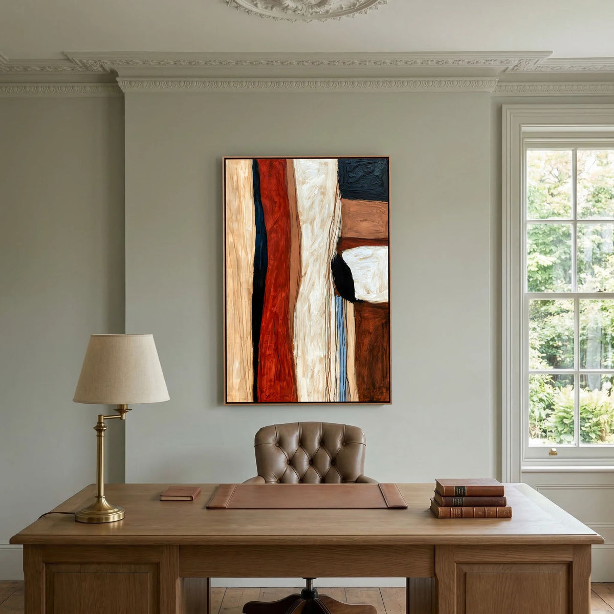Abstract Earth Tones Color Block – Modern Impasto Fine Art