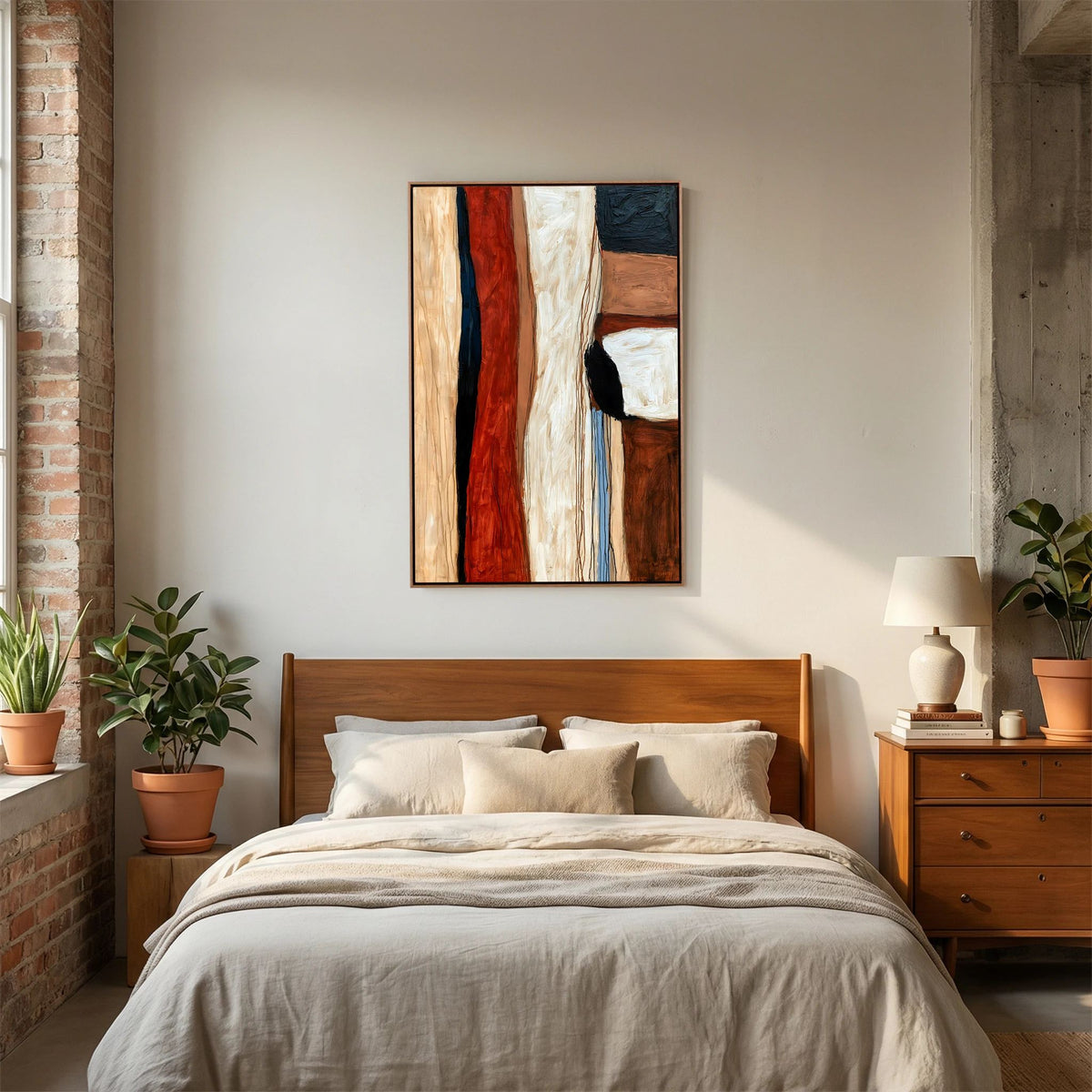 Abstract Earth Tones Color Block – Modern Impasto Fine Art