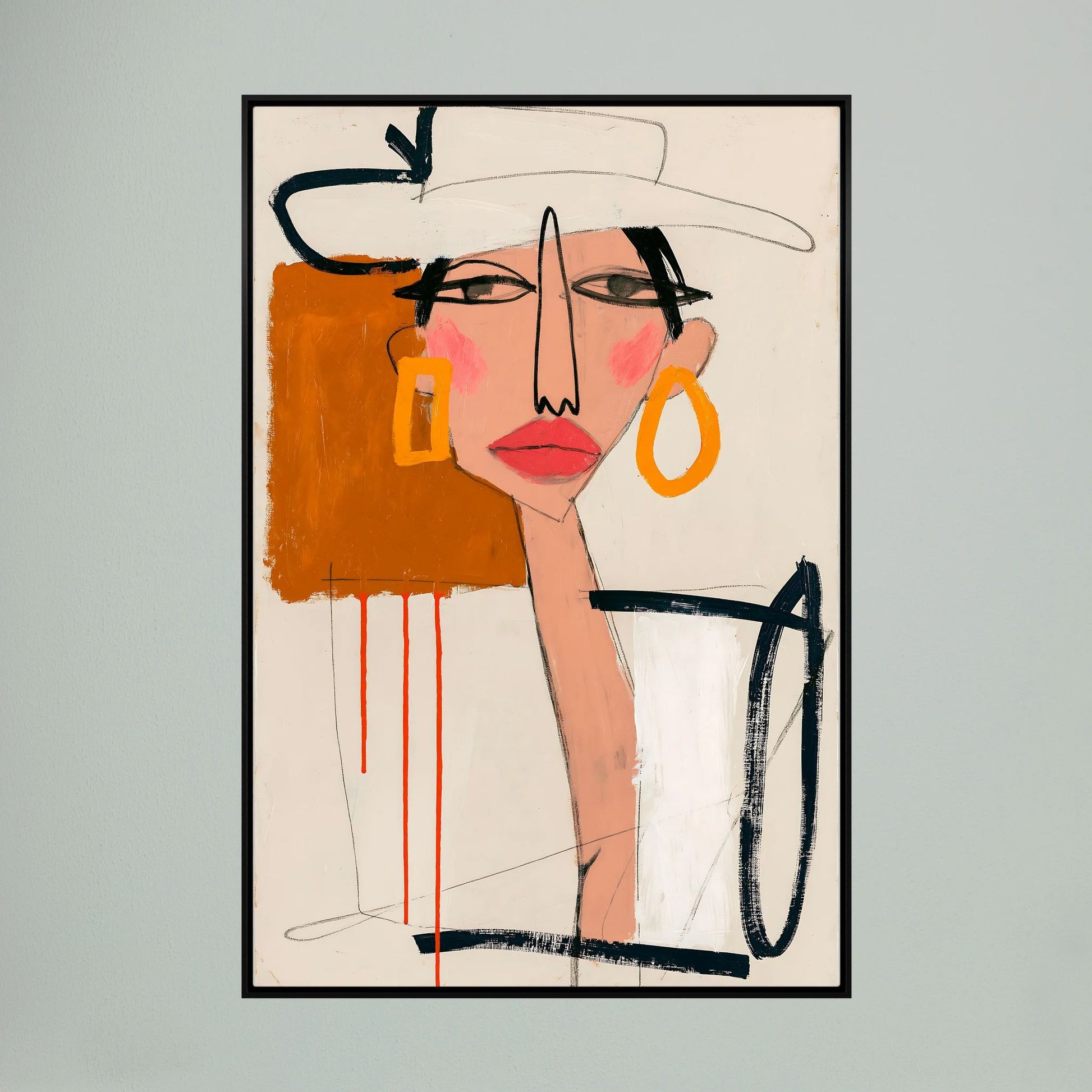Chic Muse Abstract Portrait Art Print