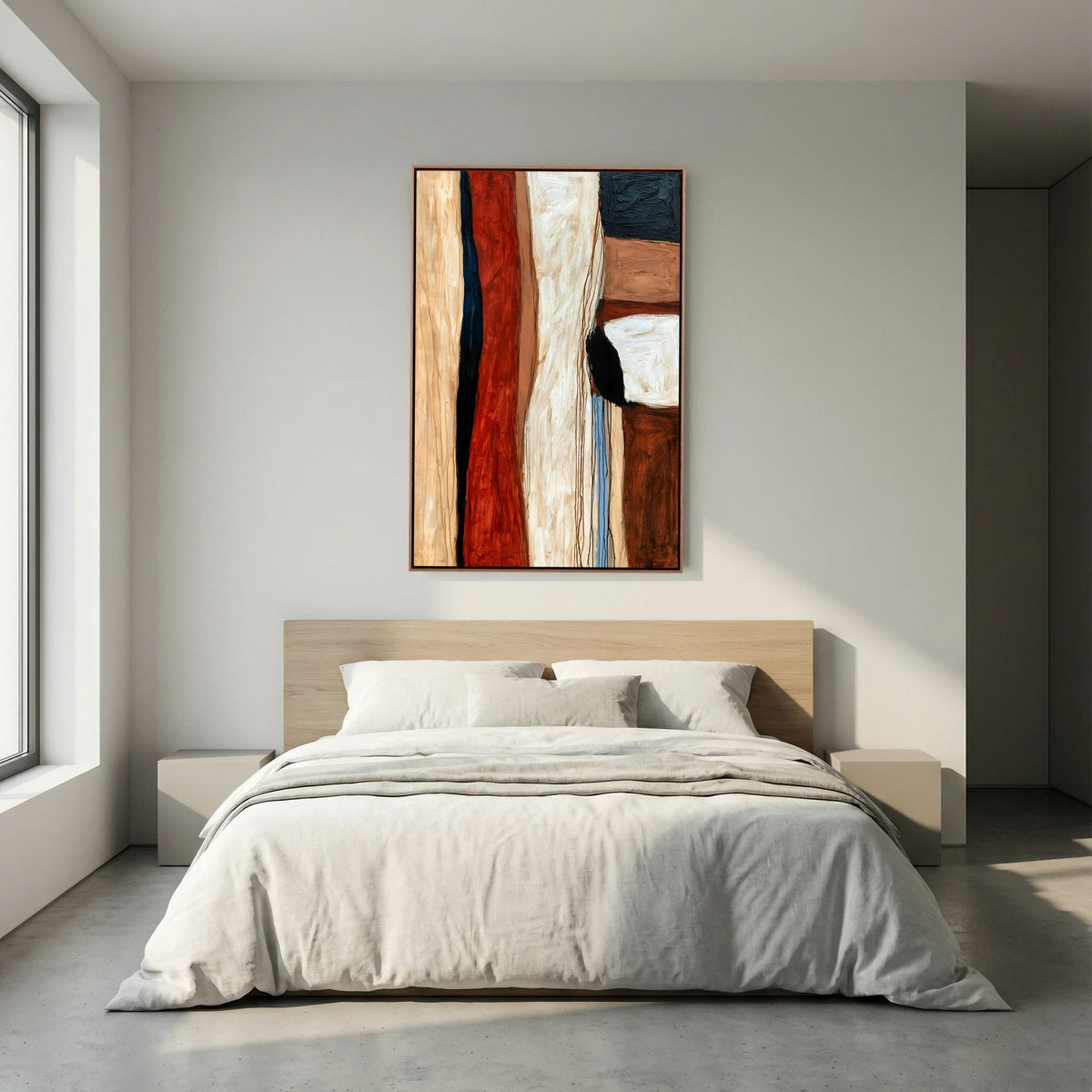 Abstract Earth Tones Color Block – Modern Impasto Fine Art
