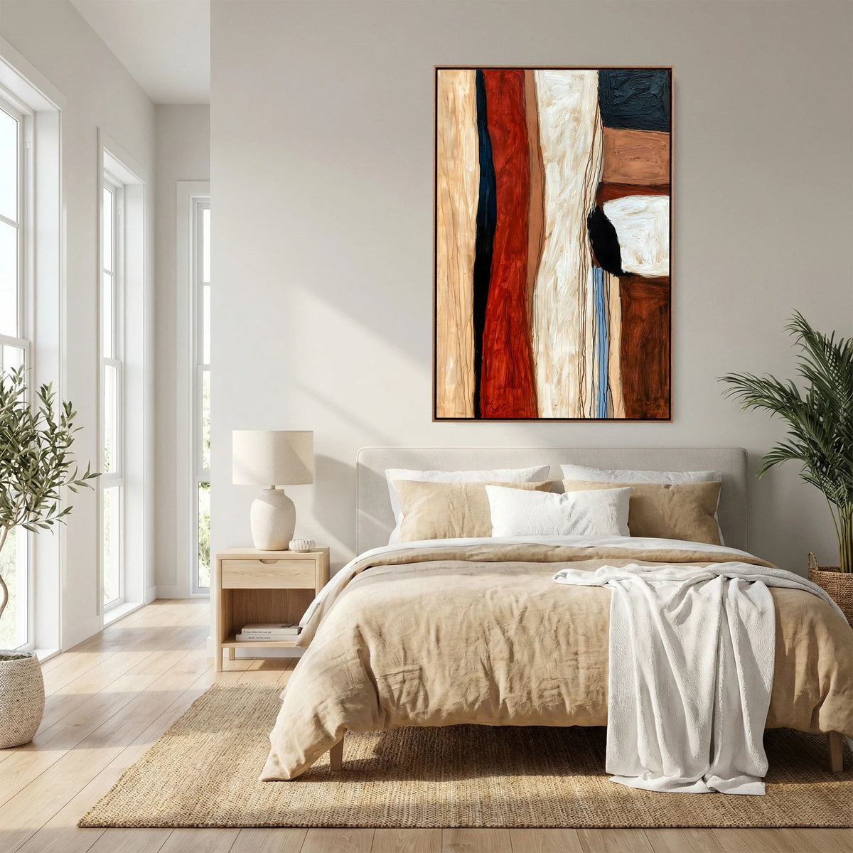 Abstract Earth Tones Color Block – Modern Impasto Fine Art