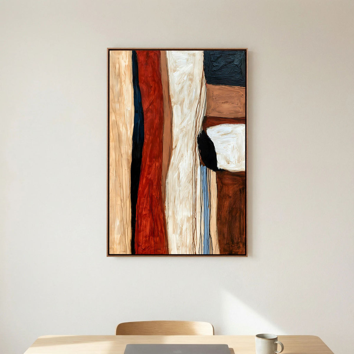 Abstract Earth Tones Color Block – Modern Impasto Fine Art