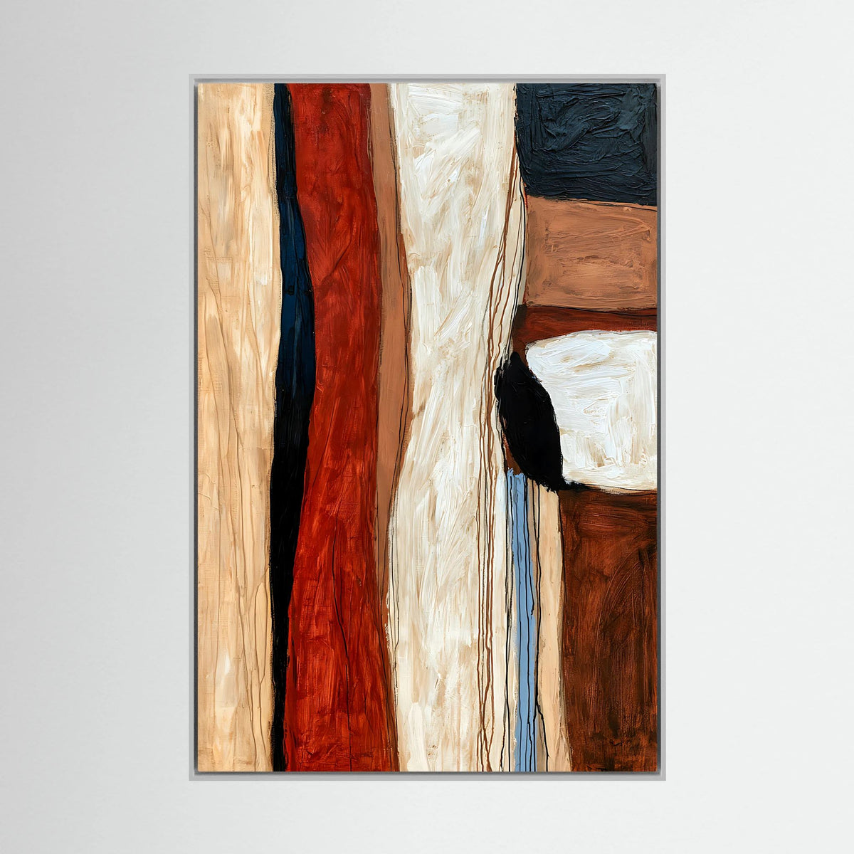 Abstract Earth Tones Color Block – Modern Impasto Fine Art