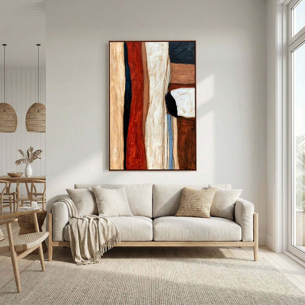 Abstract Earth Tones Color Block – Modern Impasto Fine Art