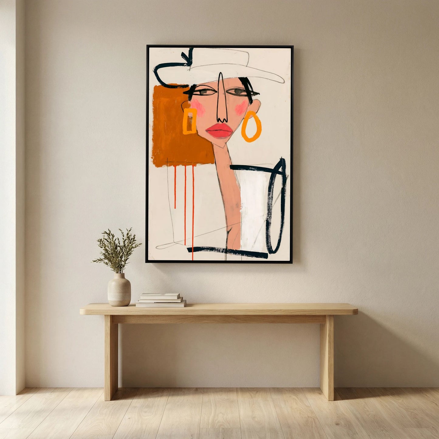 Chic Muse Abstract Portrait Art Print