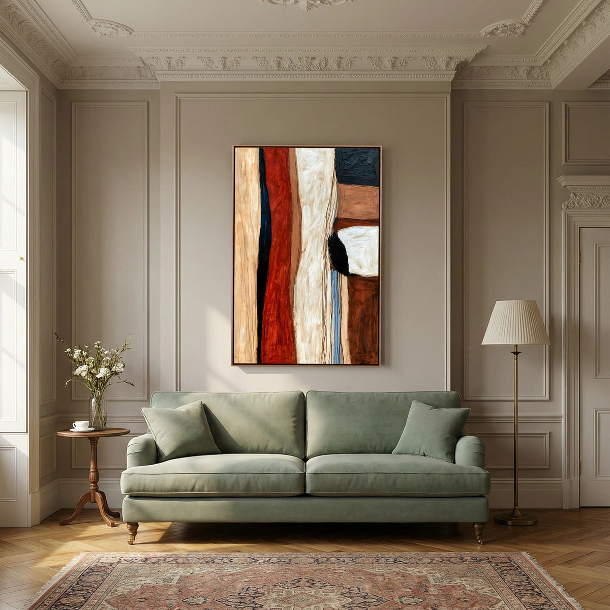 Abstract Earth Tones Color Block – Modern Impasto Fine Art