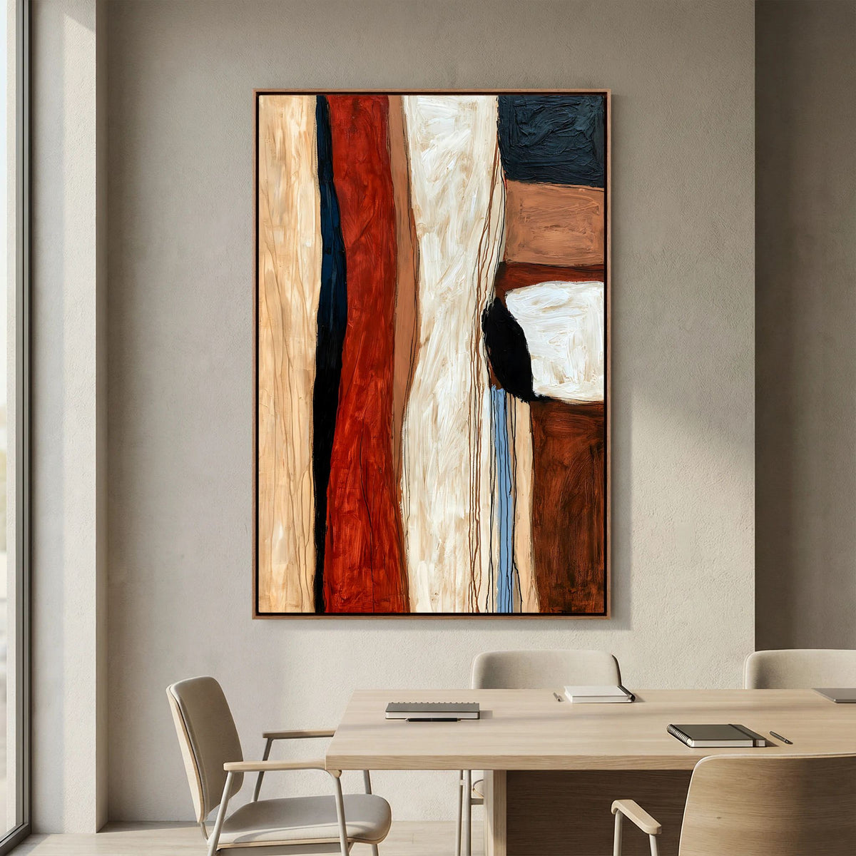Abstract Earth Tones Color Block – Modern Impasto Fine Art