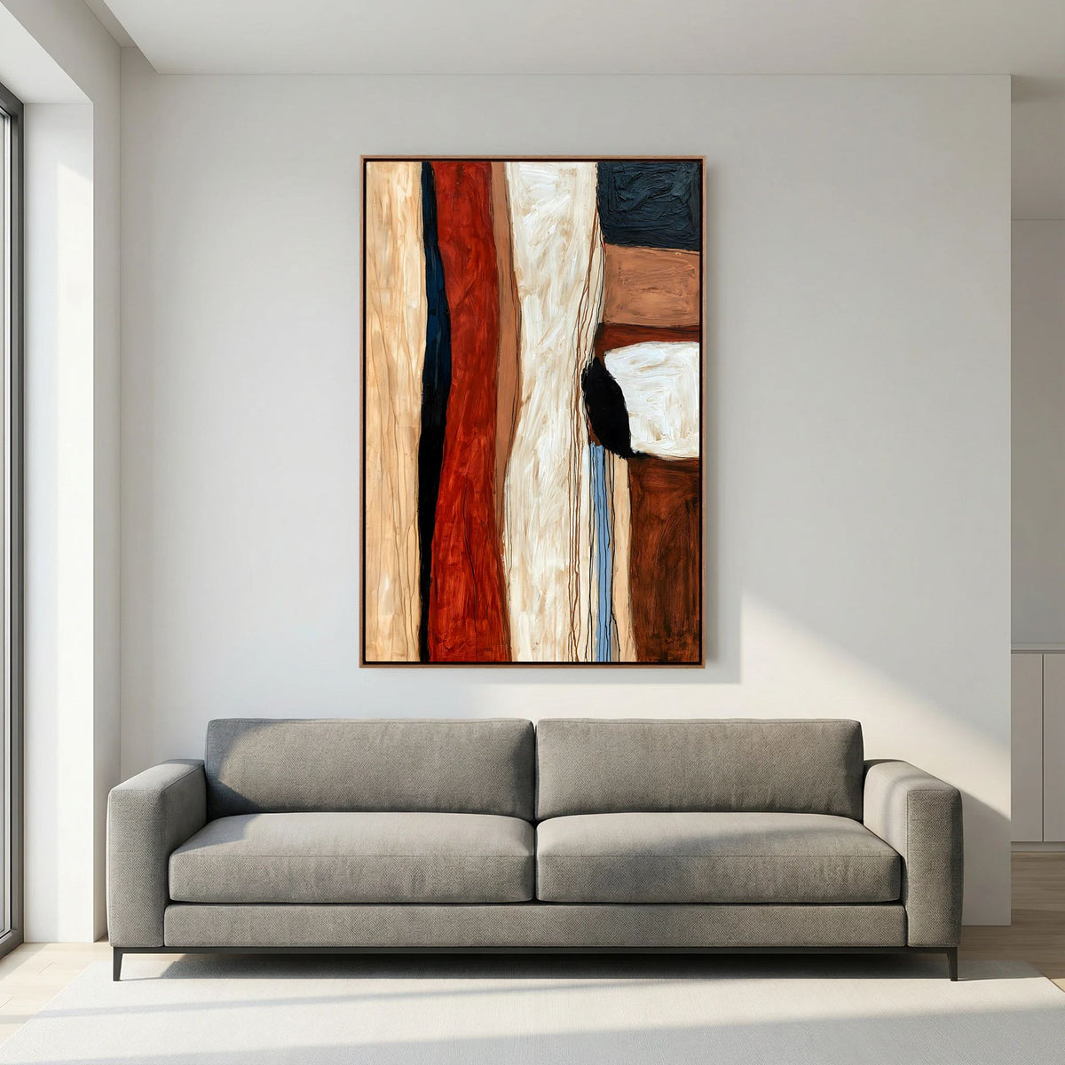 Abstract Earth Tones Color Block – Modern Impasto Fine Art