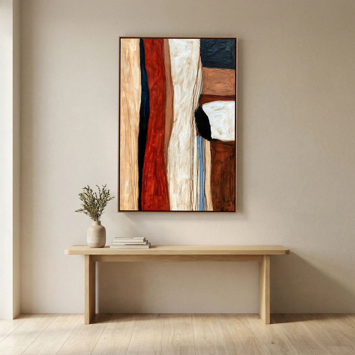 Abstract Earth Tones Color Block – Modern Impasto Fine Art