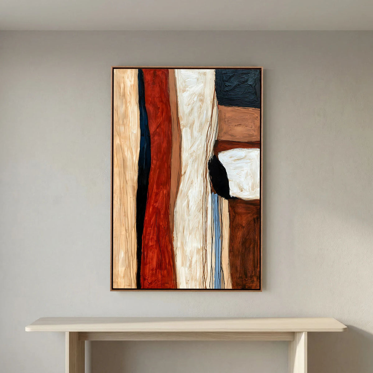 Abstract Earth Tones Color Block – Modern Impasto Fine Art