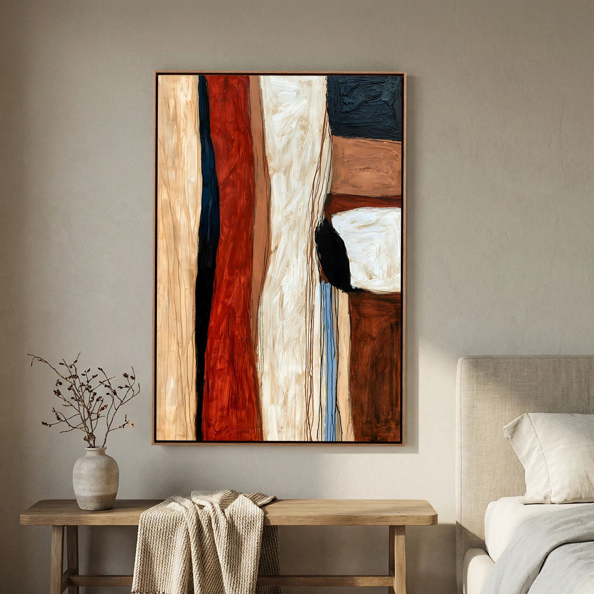 Abstract Earth Tones Color Block – Modern Impasto Fine Art