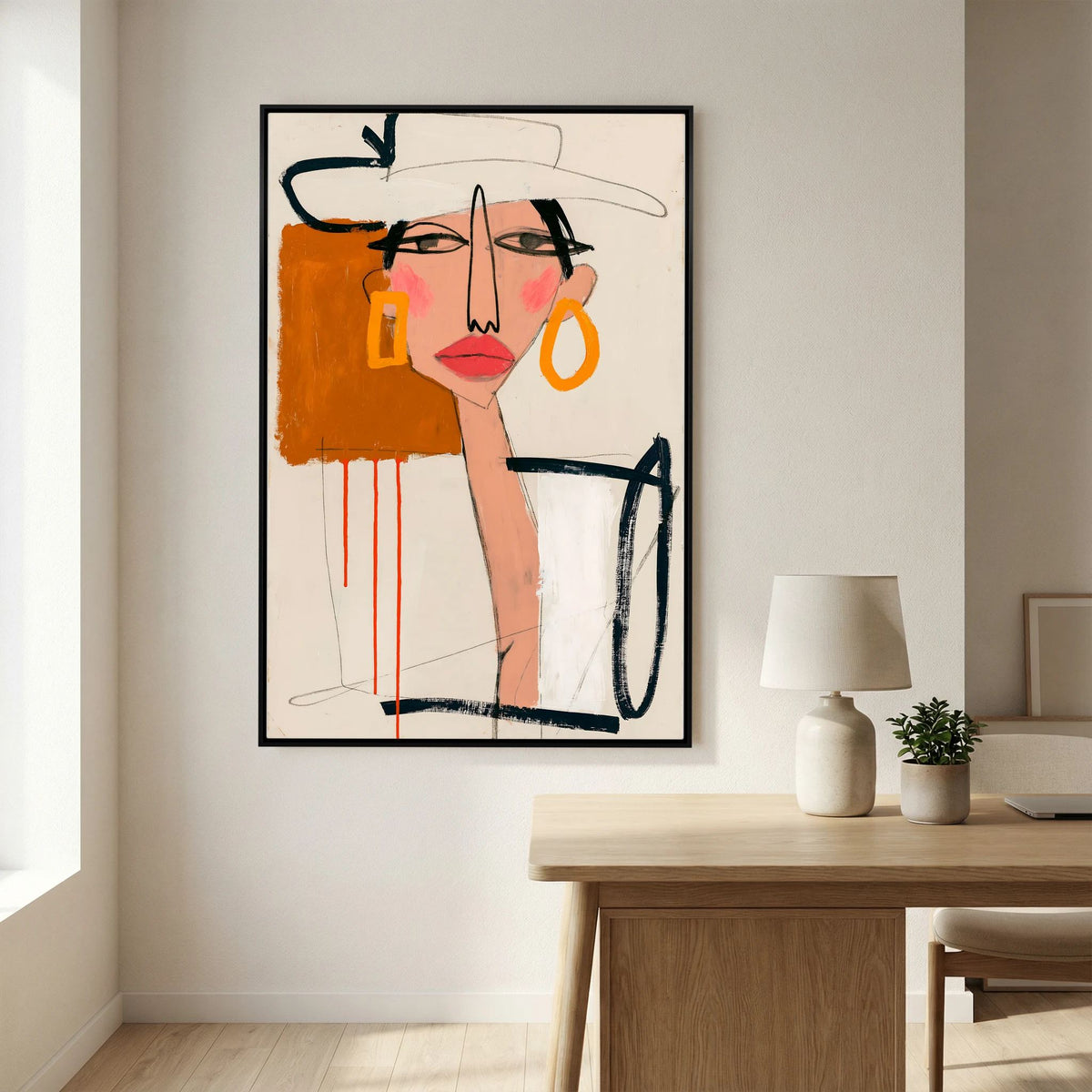 Chic Muse Abstract Portrait Art Print