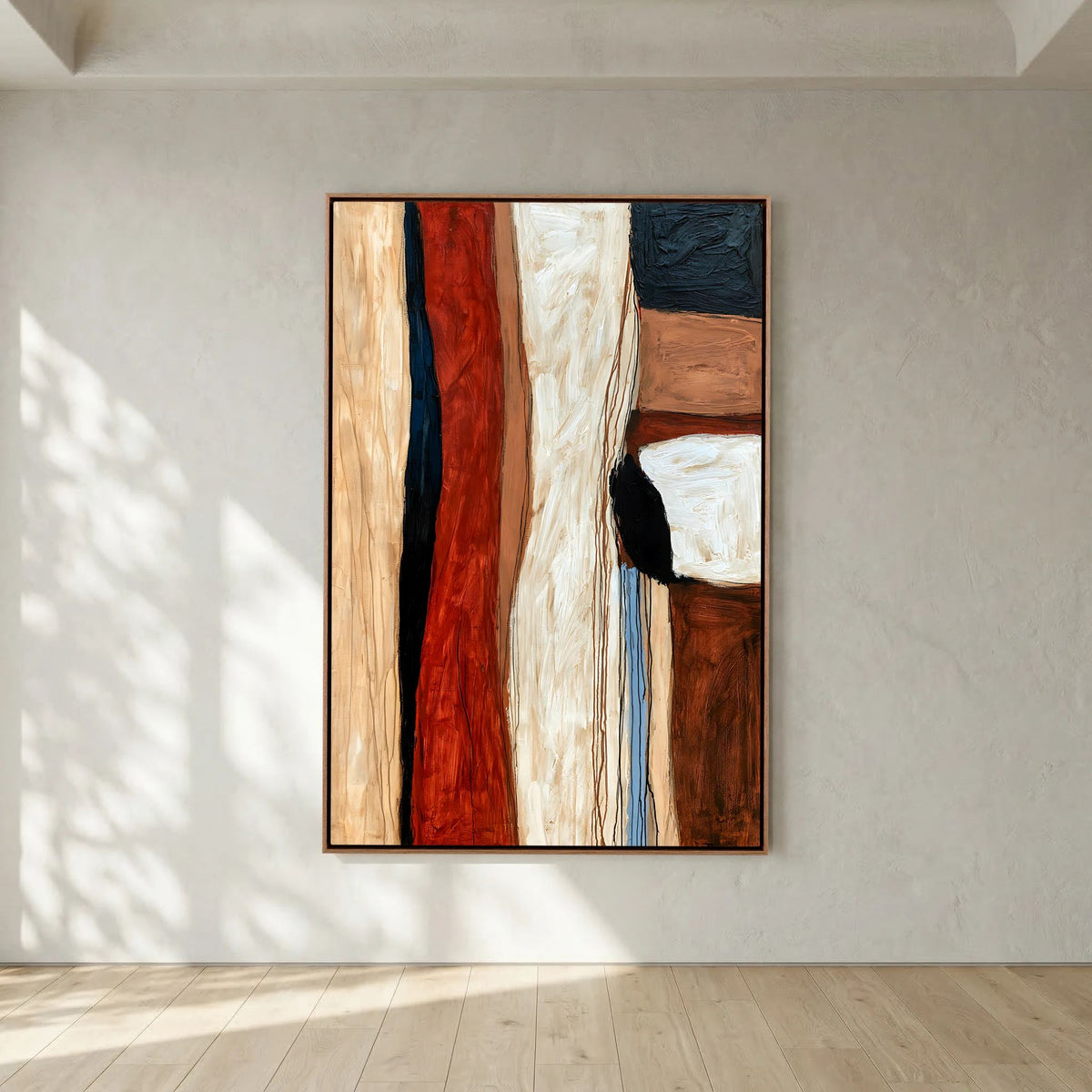 Abstract Earth Tones Color Block – Modern Impasto Fine Art