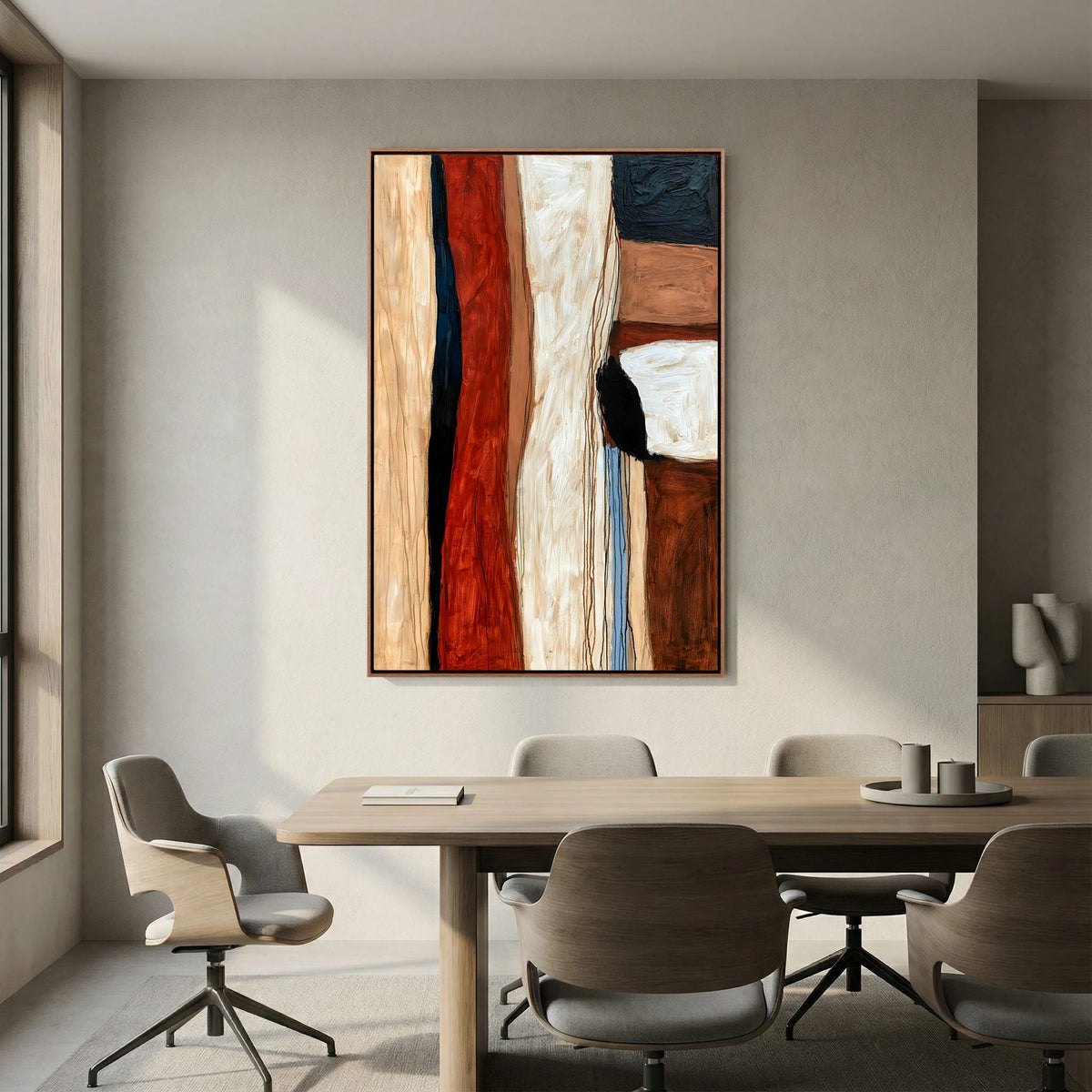 Abstract Earth Tones Color Block – Modern Impasto Fine Art