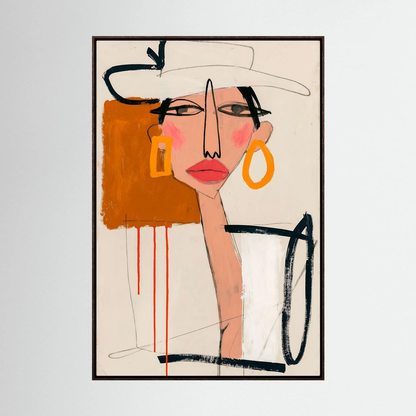Chic Muse Abstract Portrait Art Print