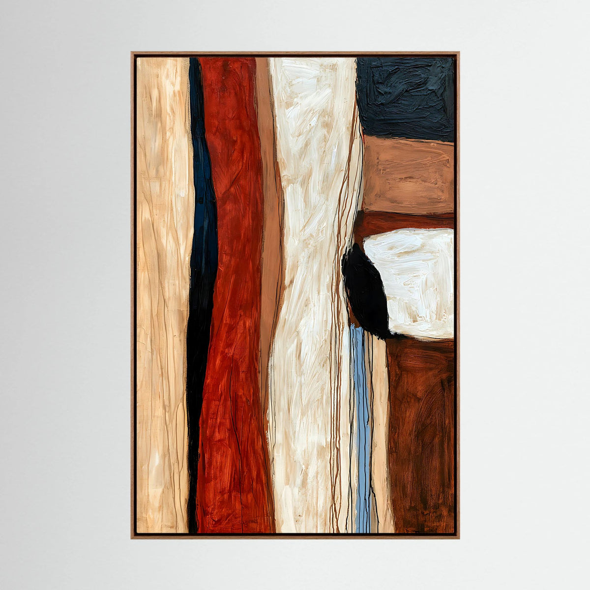 Abstract Earth Tones Color Block – Modern Impasto Fine Art